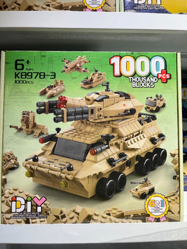 Mainan Blok Bangunan (Kendaraan Baja Kuning/1000 Pcs)