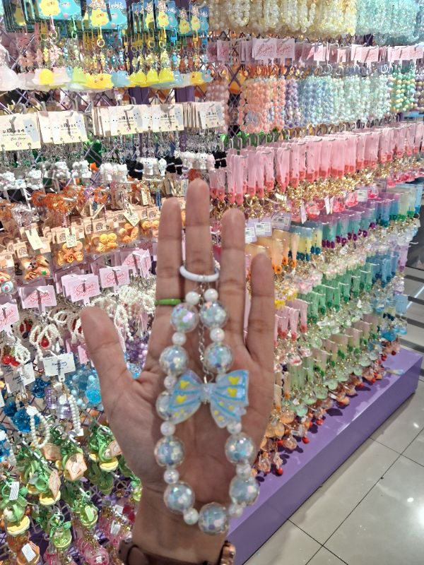 Tali Pergelangan Tangan Handphone Manik-manik dengan Simpul Busur