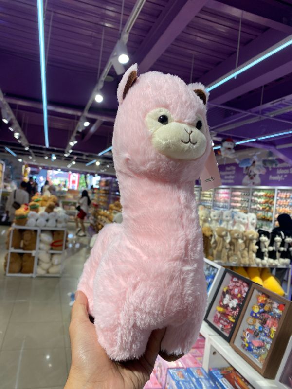 Boneka Berbulu Alpaka Pink 30CM