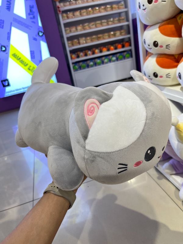 Boneka plush kucing abu-abu-45CM