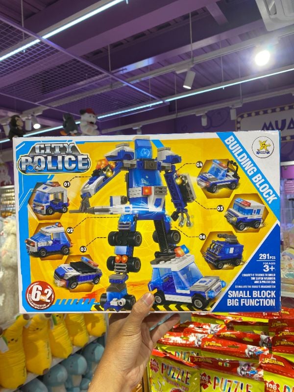 Mainan Blok Bangunan 6-In-1 (Polisi Kota / 1000 Pcs)