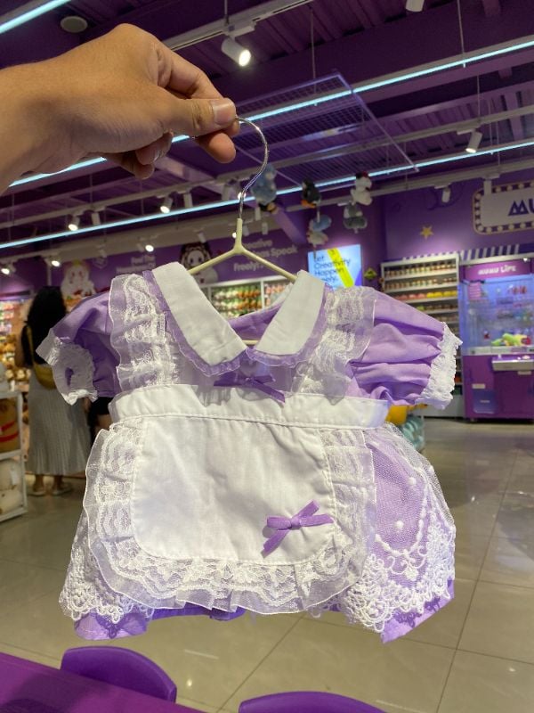 Set Gaun Tulle Pita Ungu