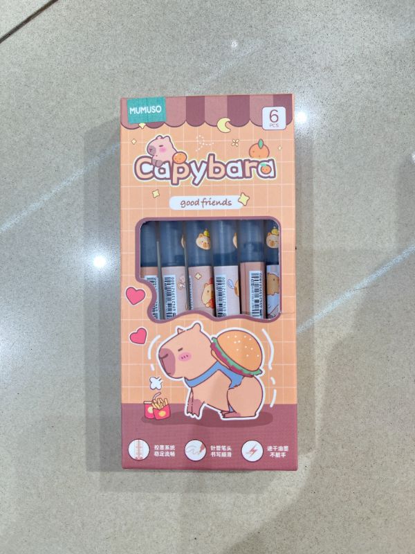 Set Pena Tinta Gel 6-Pcs (Kapibara)