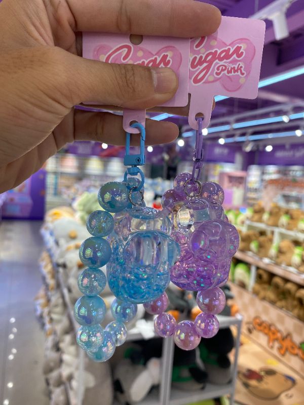 SP-Liontin Rantai Tali Gantungan Ponsel Cakar Telapak Kucing Permen Berwarna-warni (4 Model Campur)