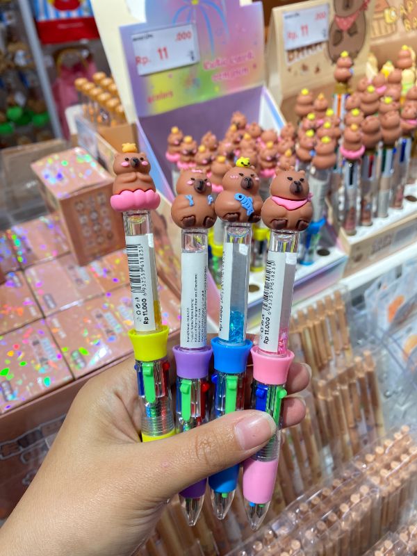 Bolpoin 4 Warna dengan Pasir Isap (Capybara)