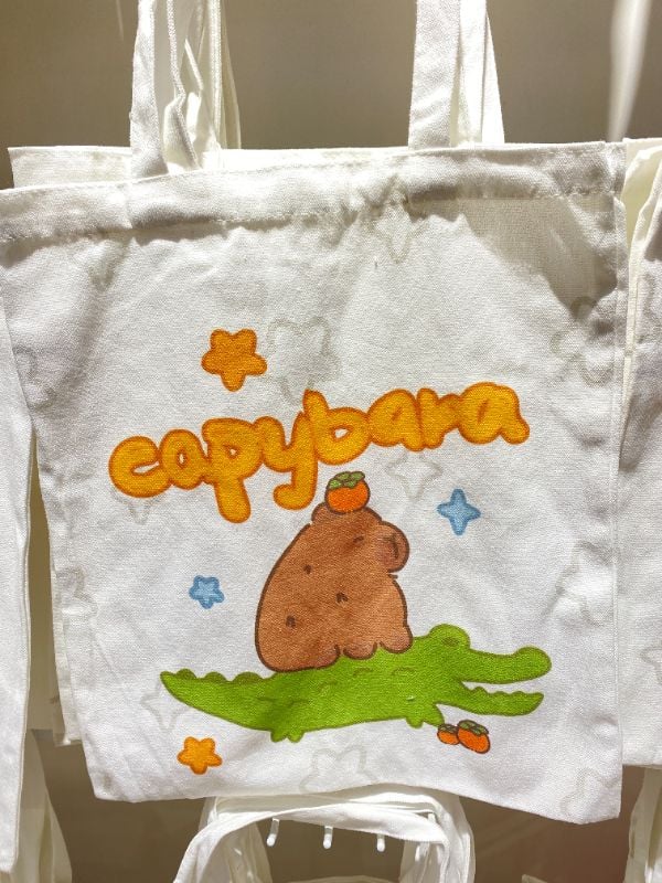 Tas Jinjing Kanvas(Kapibara Tenang)