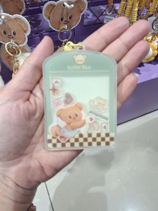 Gantungan Kunci Kartu Akrilik (Beruang Malaikat)