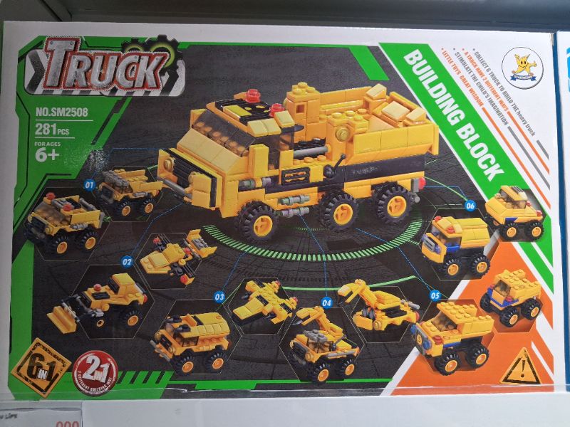 Mainan Blok Bangunan 6-In-1 (Truk Konstruksi / 1000 Pcs)