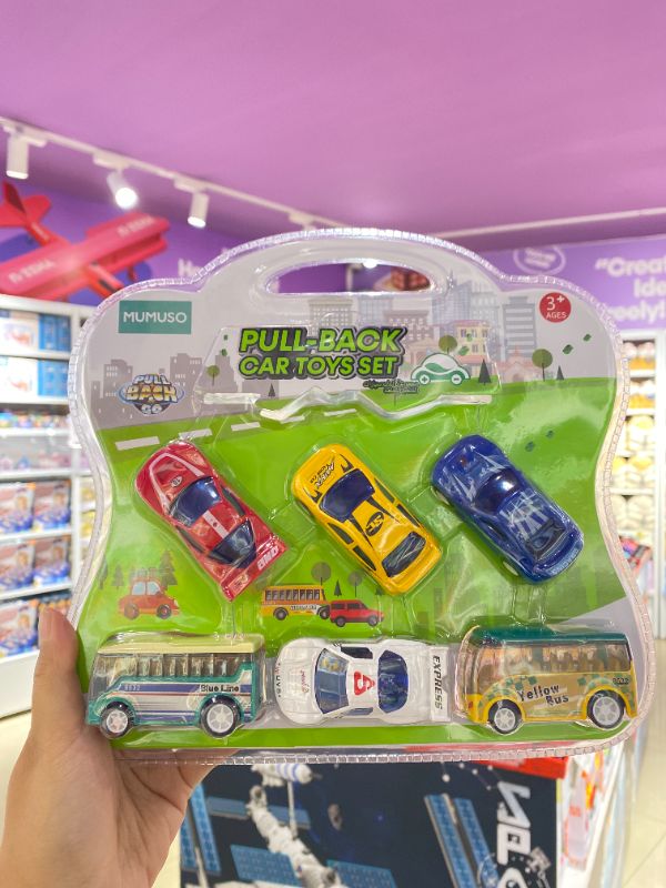 SET MAINAN KENDARAAN TARIK MUNDUR (6 PAKET)