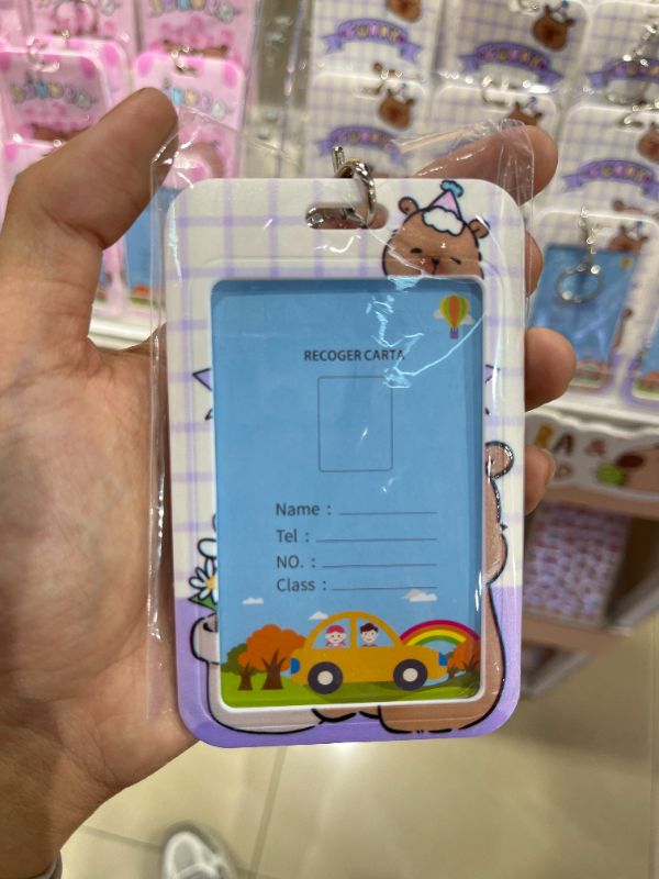 Gantungan Kartu Kapibara Imut Vertikal + Gantungan Kunci - Model C