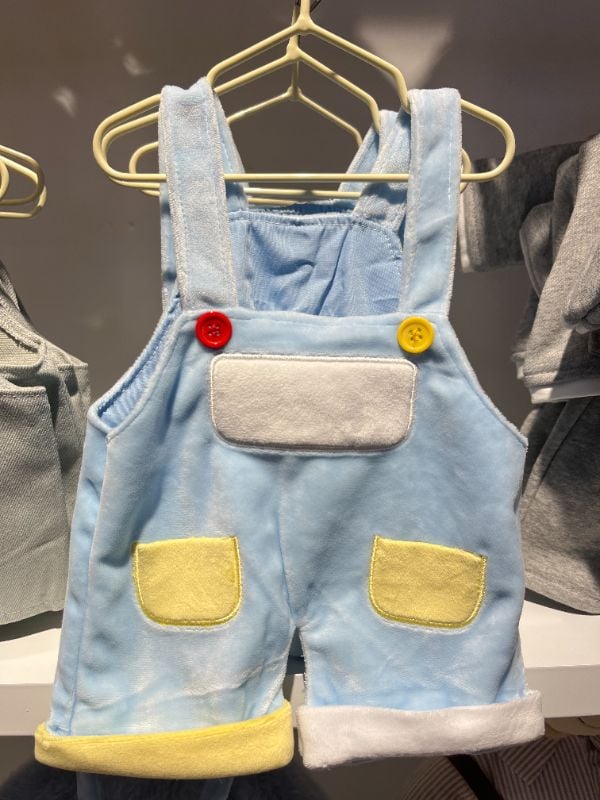 Set Overall Biru Bergulung