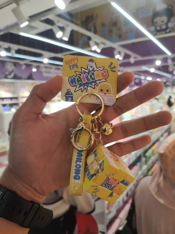 Gantungan Kunci Nailong (Kubus Rubik/Kuning)
