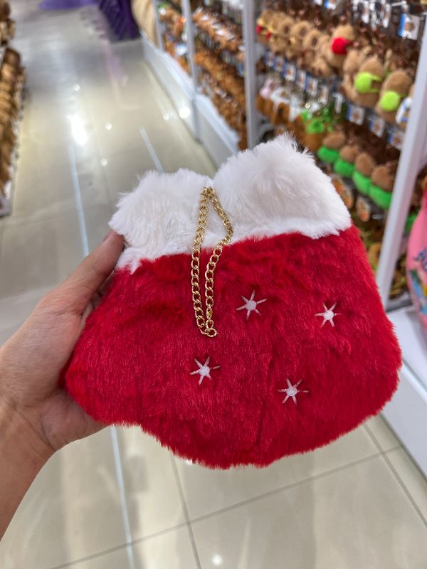 Tas Selempang Plush Sarung Tangan Natal