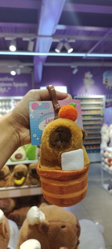 Boneka gantungan kunci kain seni Seri Raja Kapibara-Raja Kapibara (4 Model Campur)