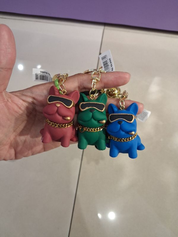 Gantungan Kunci Bulldog Super Keren Asli ( 4 Warna Campur)