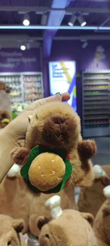 Liontin Gantungan Tas Kapibara (Hamburger)