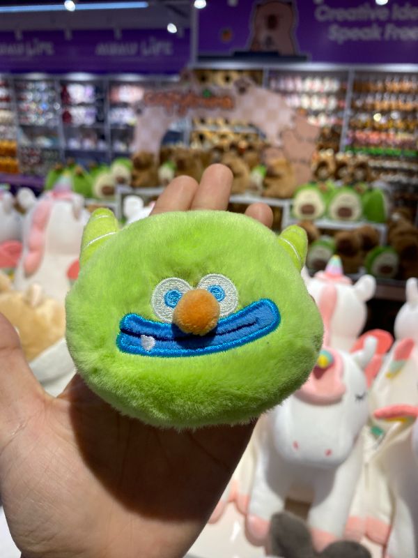 Gantungan kunci boneka plush monster pekerja (6 warna campur)