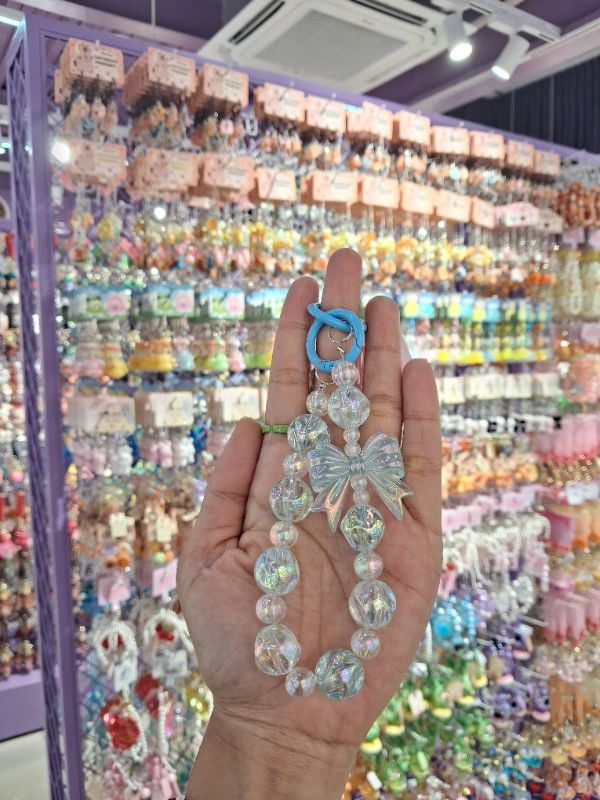 SP- Liontin Rantai Tali Gantungan Ponsel Pita Kristal -Fantasi (4 Model Campur )