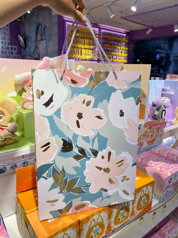 TAS KANTONG HADIAH BUNGA PERSIK-L