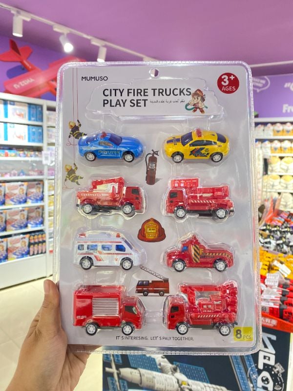 CITY FIRE TRUCKS PLAY SET