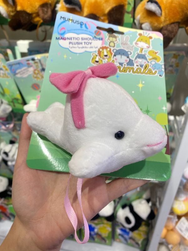 Mainan Plush Bahu Magnetik (Ikan Paus Putih)
