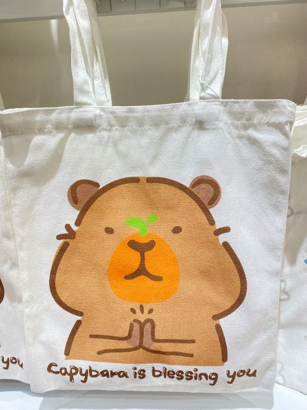 Tas Jinjing Kanvas Capybara (Harapan Terbaik)
