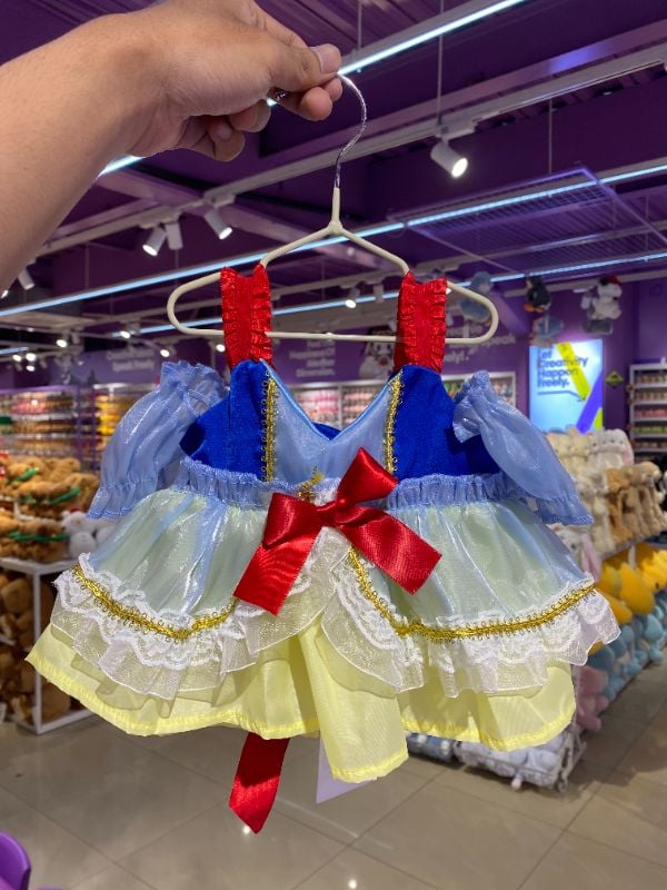 Set Kostum Gaun Putri Biru-Putih Baru