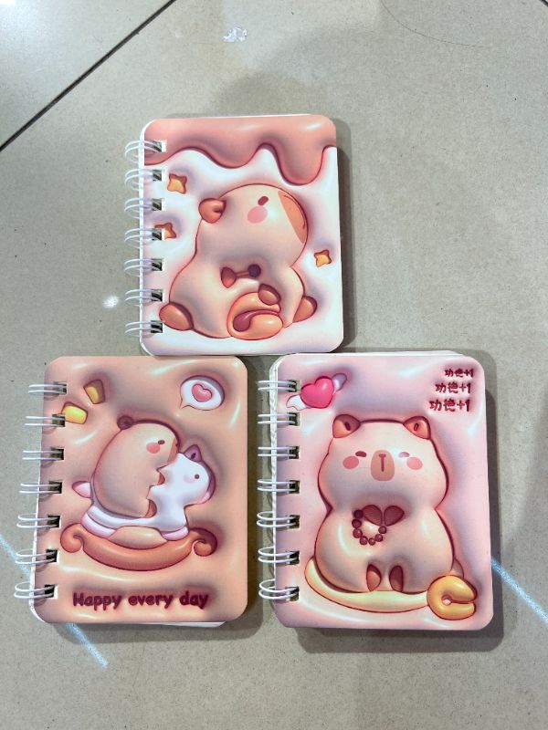 Buku spiral A7 Kapibara Puffy Emulasi