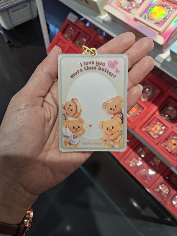 Gantungan Kunci Kartu Akrilik (Beruang & Cermin)