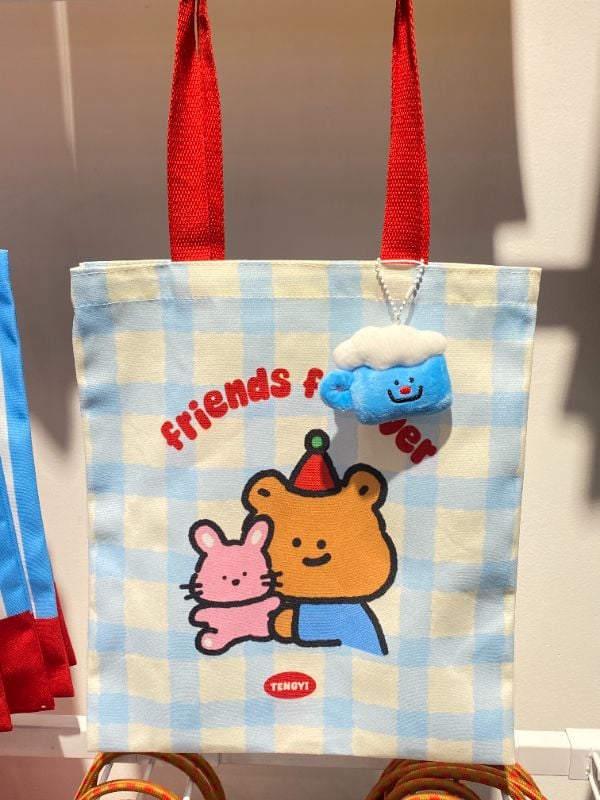 Tas Kanvas Kartun Imut - Beruang Ceria