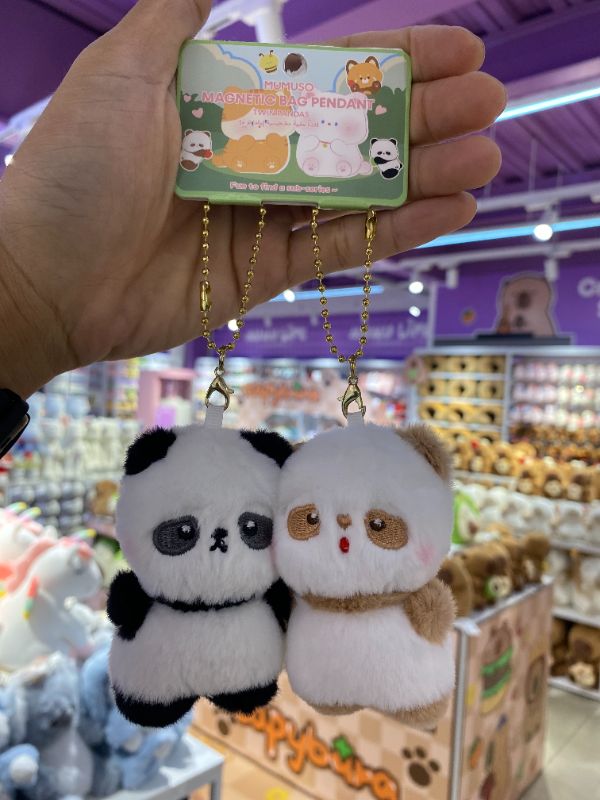 Liontin Gantungan Tas Magnetik (Panda Kembar)