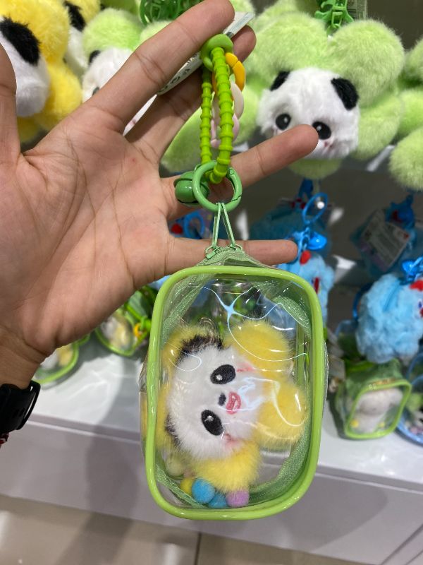 Liontin Gantungan Tas (Bunga & Panda dalam Kotak)