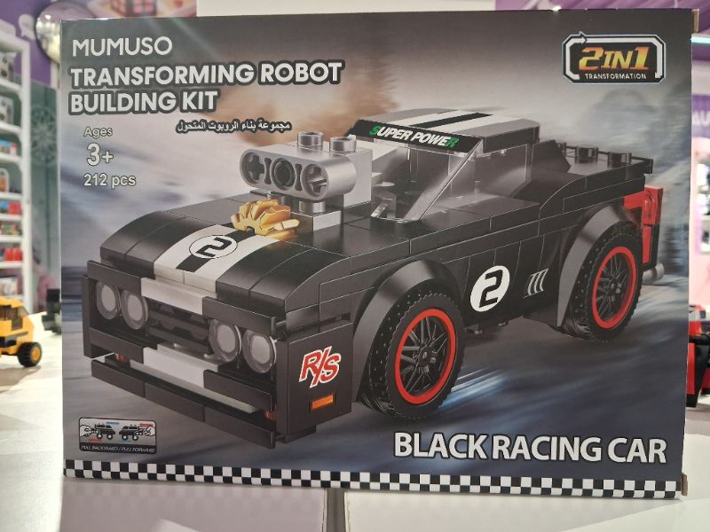 Kit Bangunan Robot Transformasi (Mobil Sport Hitam/212 Pcs)