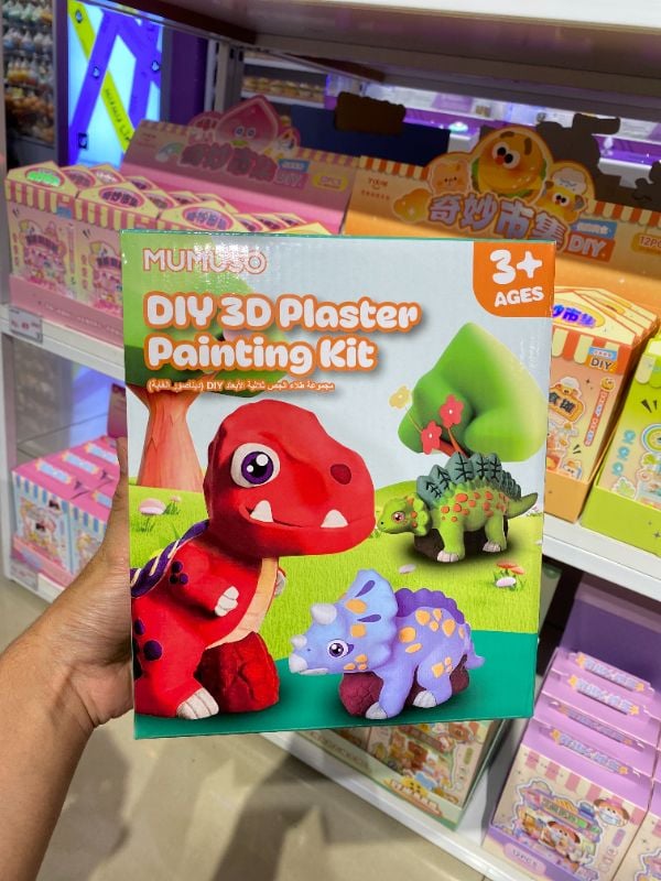 DIY Lukisan Gipsum 3D Dinosaurus Hutan