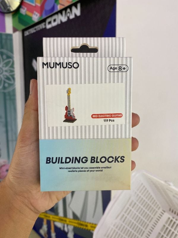 Mainan blok bangunan (Gitar Listrik Merah/119 Pcs)