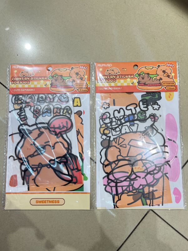 Dunia Kecil Tun-tun - Paket Lukisan Warna dengan Stiker (2 Varian Campuran)