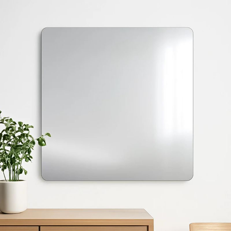 Premium Square Plastic Wall Mirror Sticker (30x30 cm) | Self-Adhesive, Lightweight, Shatterproof Decorative Mirror Sheet for Home, Bathroom, Bedroom & Office