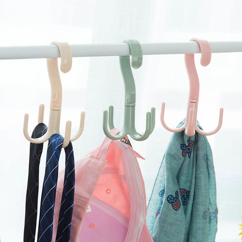 4-Claw Multi-Function 360° Rotatable Purse Rack | Handbag Hanger Hook for Closet, Wardrobe & Kitchen | Space-Saving Rotating Hanging Hook Organizer