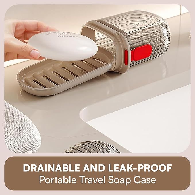 Premium Unbreakable Travel Soap Case with Secure Lock | Leakproof & Compact Plastic Soap Holder for Travel, Gym, Bathroom & Outdoor Use