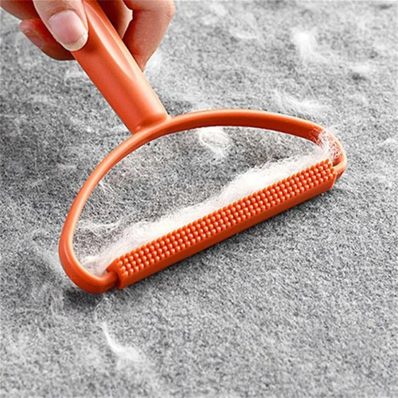 2-in-1 Portable Lint Remover with Long Handle | Double-Sided Fabric Shaver & Pet Hair Remover Brush | Reusable Wool & Carpet Lint Cleaner for Clothes, Furniture & Upholstery