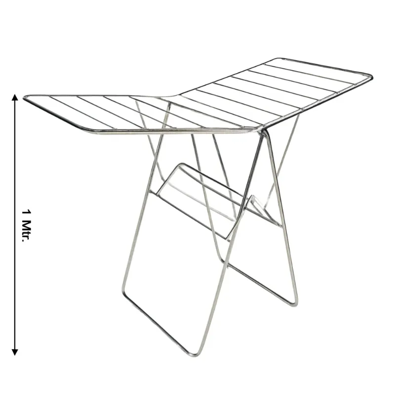 Heavy-Duty Stainless Steel Foldable Cloth Drying Stand – Rust-Free Indoor & Outdoor Laundry Rack with Multiple Rods & Wings | Large Capacity Clothes Dryer Stand