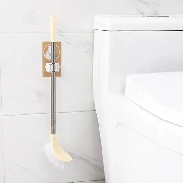 Self-Adhesive Reusable Anti-Slip Wall-Mounted Mop & Broom Holder | Multi-Purpose Storage Rack Organizer