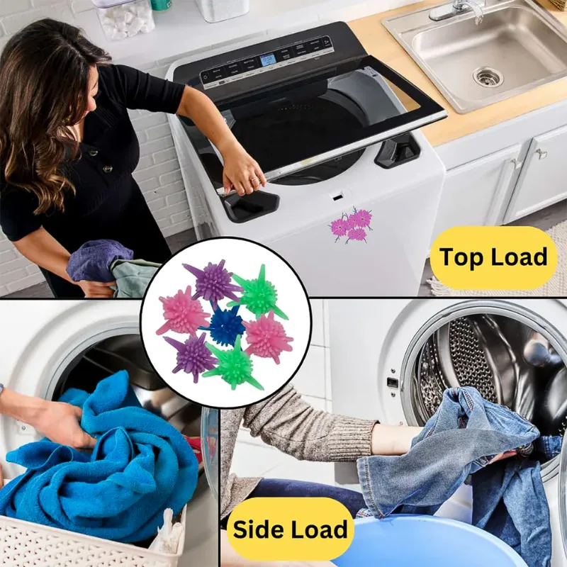 Soft Star Laundry Dryer & Washing Balls | Anti-Tangle, Fabric Softening & Pet Hair Removal Balls (Pack of 10 Pcs)