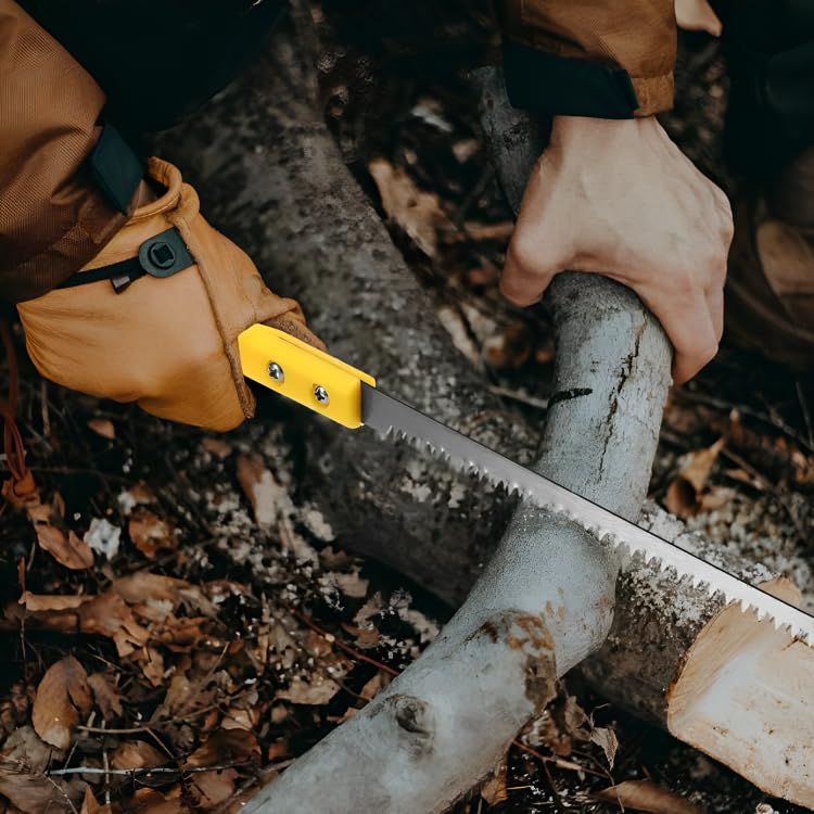 Portable High-Strength Hand Saw for Pruning & Wood Cutting – Manual Garden Hacksaw for Branches, Shrubs, Bushes & Woodworking | Sharp Blade & PVC Grip Handle