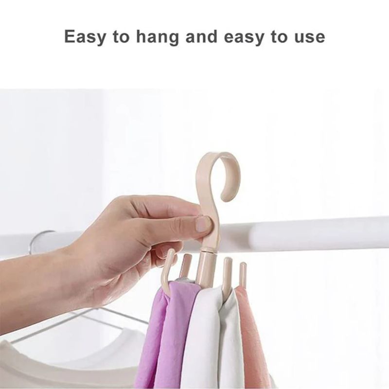 4-Claw Multi-Function 360° Rotatable Purse Rack | Handbag Hanger Hook for Closet, Wardrobe & Kitchen | Space-Saving Rotating Hanging Hook Organizer