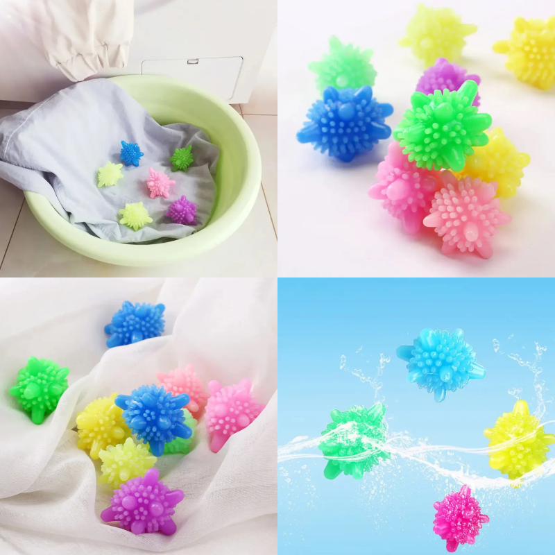 Soft Star Laundry Dryer & Washing Balls | Anti-Tangle, Fabric Softening & Pet Hair Removal Balls (Pack of 10 Pcs)