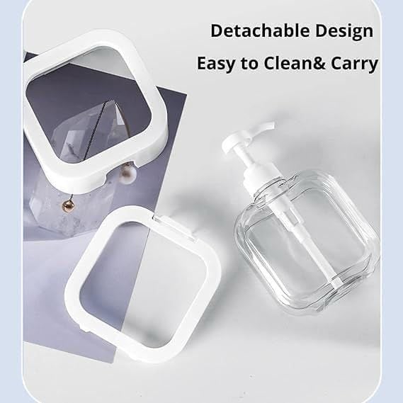 Clear Refillable Pump Dispenser Bottles – Reusable Plastic Liquid Containers for Soap, Shampoo, Lotion, Hand Wash & Dish Detergent | Minimalist Design Refillable Bottles for Bathroom & Kitchen