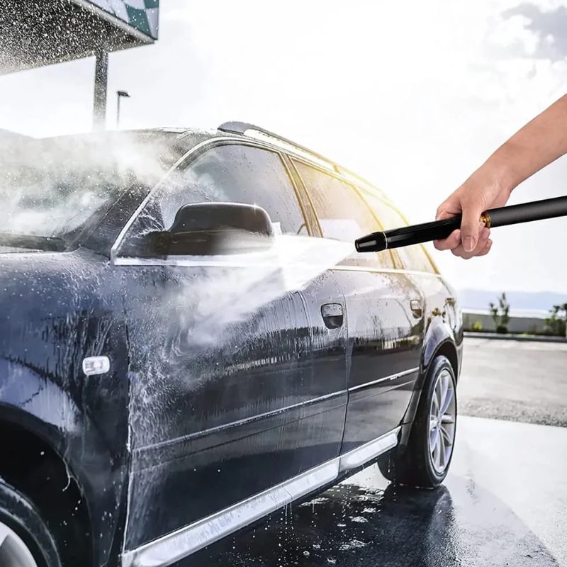 High Pressure Water Spray Gun for Car, Bike & Garden – Adjustable Jet Nozzle Trigger Gun with 3 Connectors | Heavy-Duty Washer for Car Wash, Gardening & Cleaning