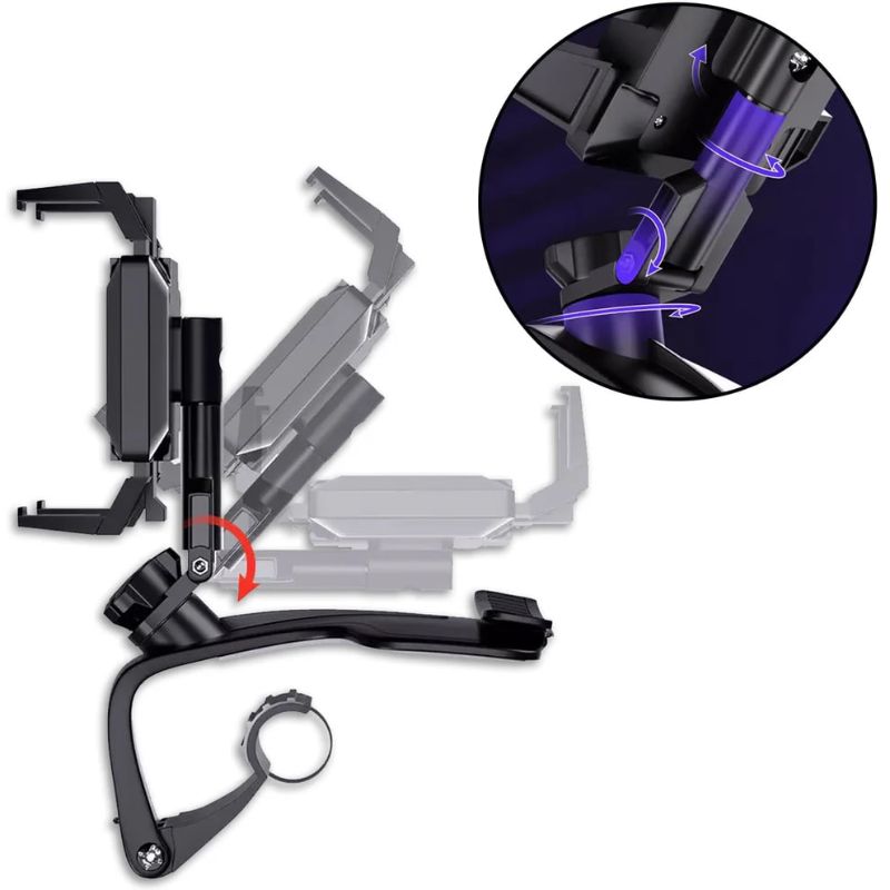 360° Rotatable Car Mobile Phone Holder Mount | Dashboard, Rearview & Sun Visor Stand | One-Hand Operation | Anti-Slip, Foldable, Universal Car Phone Holder