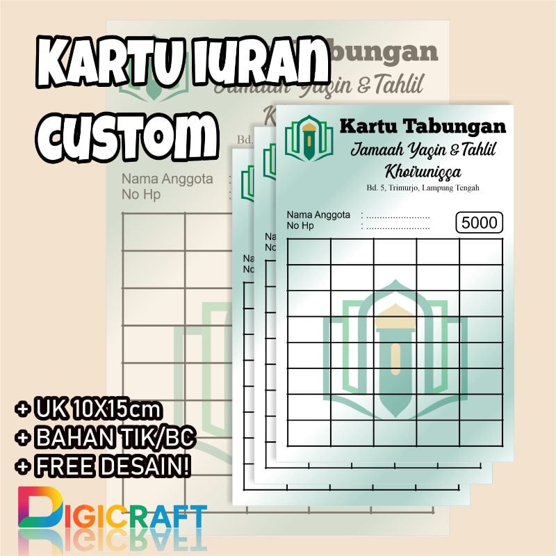 Kartu Iuran, Tabungan, Arisan